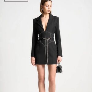 Black Corset Blazer Dress